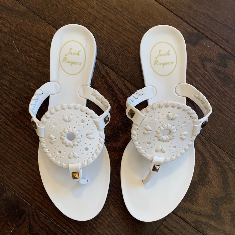 Jack Rogers Georgica Jelly Sandal white sz 6
